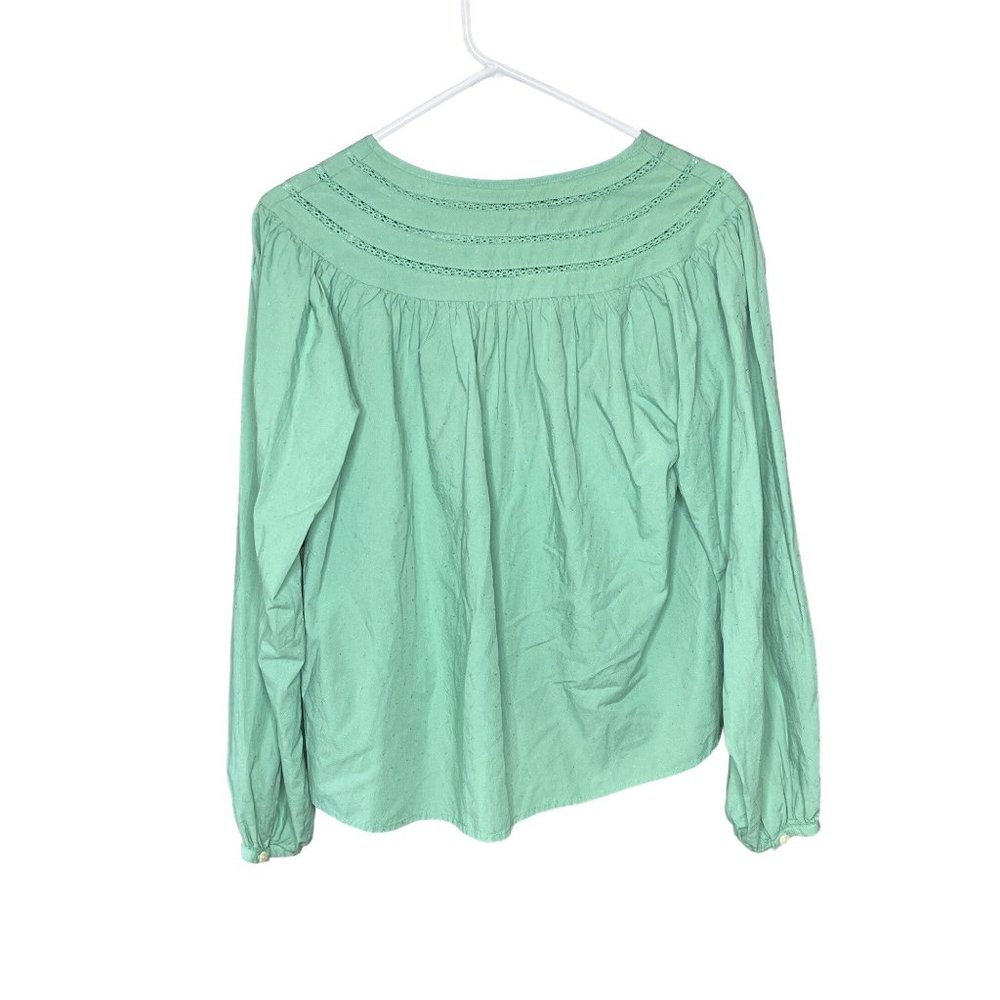 Universal Threads Blouse Green Cotton Bohemian Lace Top Size S Loose Fit Target - Picture 4 of 7